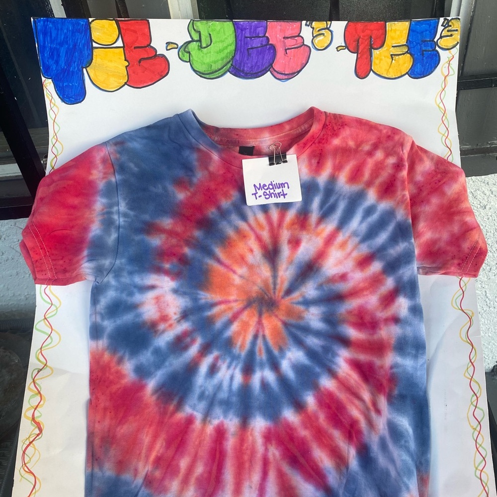 Tie-Dye Teen/Young Adult Shirt - Red and Blue